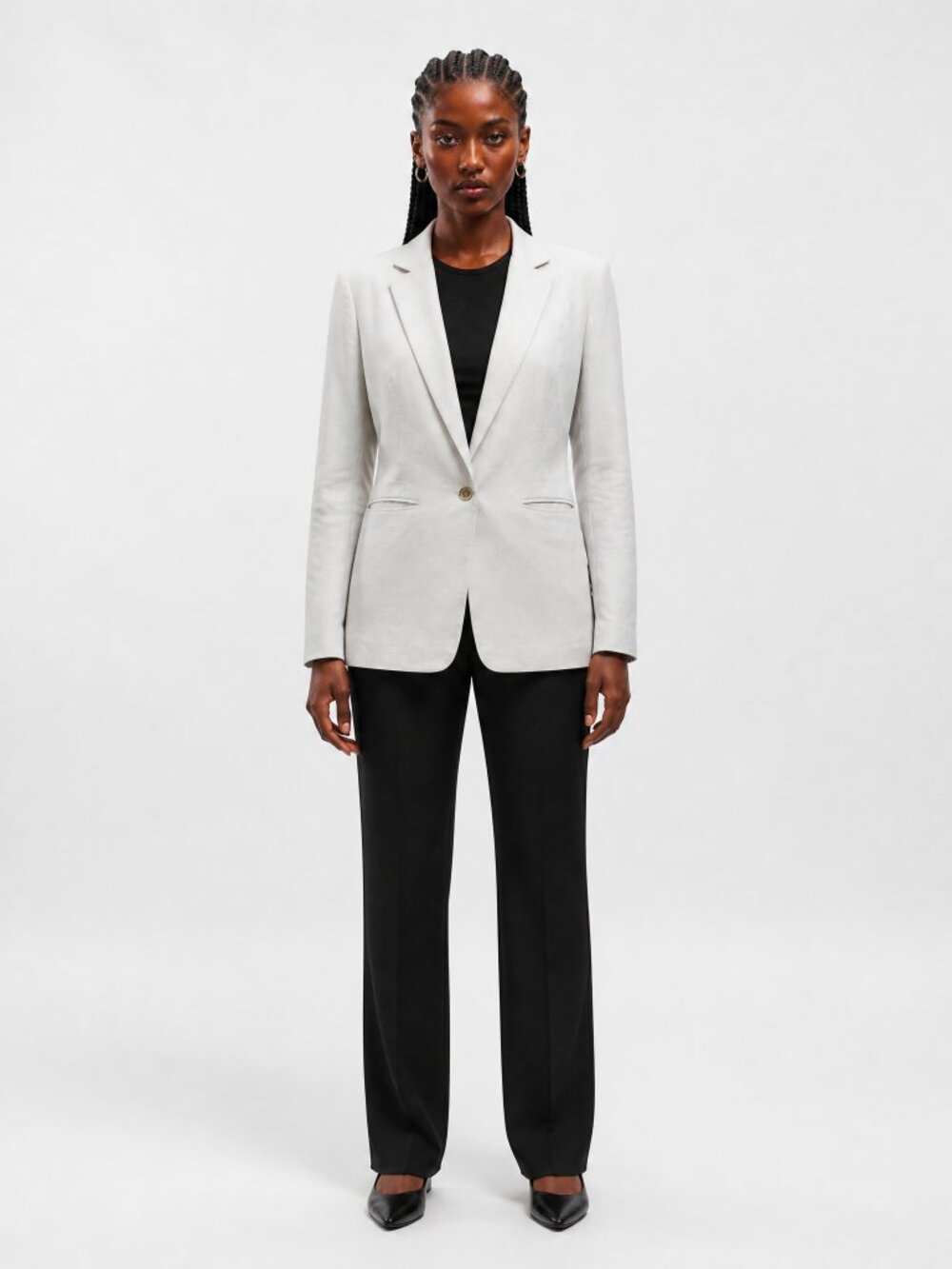 Michael Kors 100% linen Classic Khaki Womens One button Blazer Jacket 14